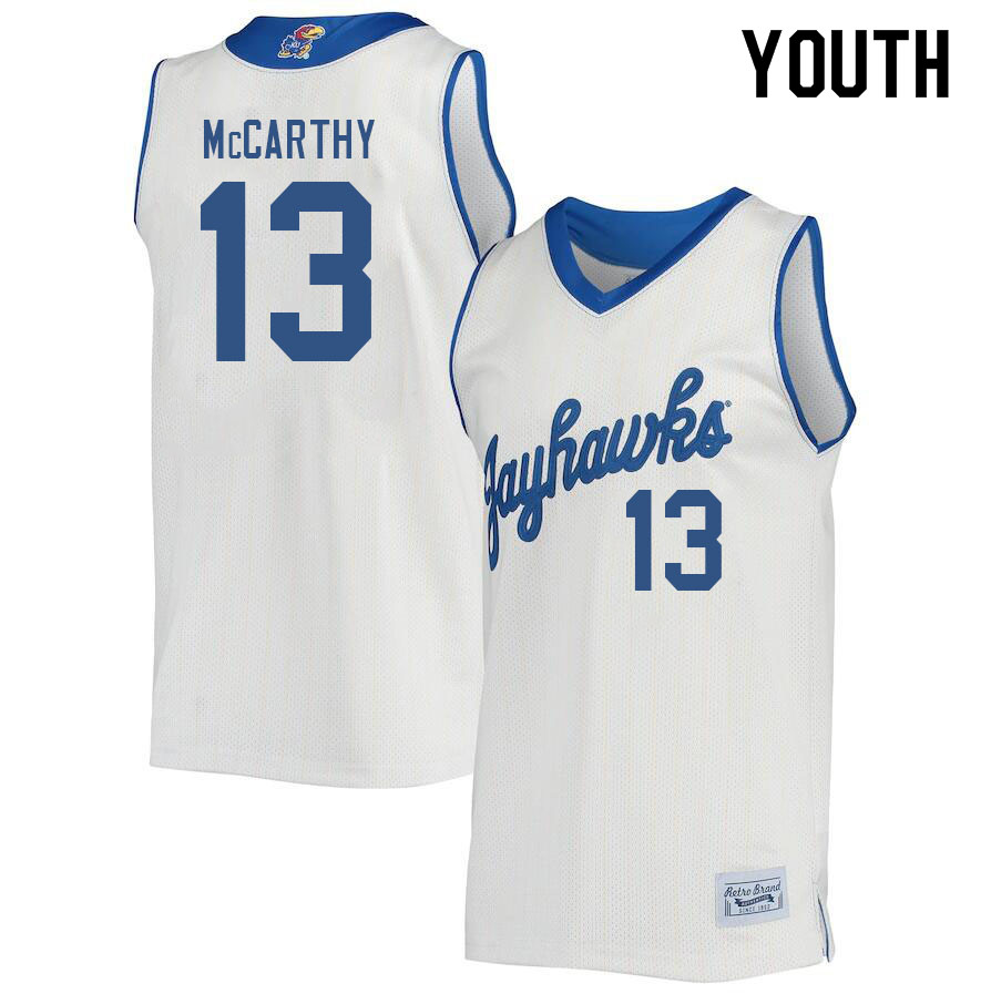 Youth #13 Charlie McCarthy Kansas Jayhawks College Basketball Jerseys Sale-Retro